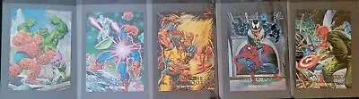1992 Marvel Masterpieces Battle Spectra Etch Set 5 Original Chase Cards 1D-5D • $46