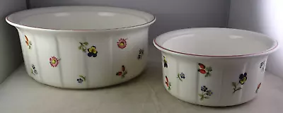 Villeroy & Boch Petite Fleur 8 3/4  & 6 1/4  Souffle Bowls • $59.99