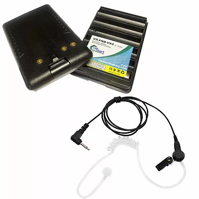 2 Pack Battery & Listen Only Earpiece For Yaesu / Vertex VX-160 VX-400 FT-250R • $30.99