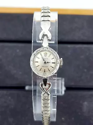 Vintage 14k Solid Wg Rolex Precision Ladies Cocktail Watch  Serviced  C883 • $950.36