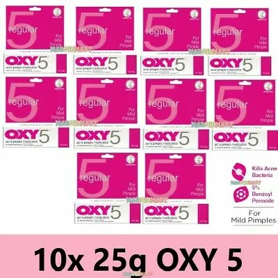 £110.81 • Buy 10x Oxy 5 Mild Acne Pimple Treatment 25g Original 5%benzoylperoxide Dhl Freeship