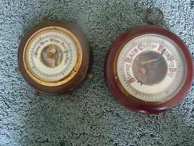 Pair Of Small Barometers Working • £2