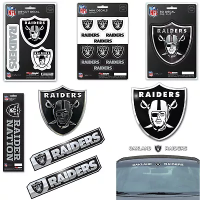 NFL Oakland Raiders Premium Vinyl Decal / Sticker / Emblem - Pick Your Pack • $8.21