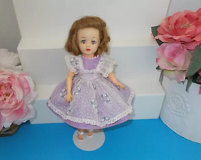 Vintage 1950s Ideal Little Miss Revlon 10.5  Doll Lavender Pinafore Dress #9127 • $55