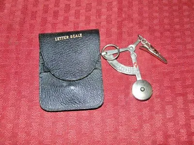 Vintage Pocket Letter Scale W/ Leather Pouch 0-2 Oz. Made In Germany • $60