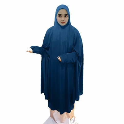 Womens Prayer Abaya Jilbab Full Cover Dress Hijab Large Overhead Islamic Clothes • £9.98