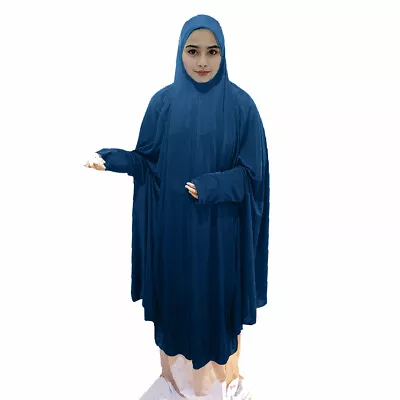 Womens Prayer Abaya Jilbab Long Dress Hijab Large Overhead Scarf Islamic Clothes • £9.98