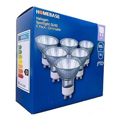 Homebase Gu10 40W Warm White Spotlights - Dimmable 6 Bulbs • £6.49