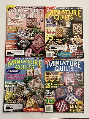 Vintage Miniature Quilts Magazine 1997 1998 Lot Of 4 Issues Crafts Patterns • $16.95