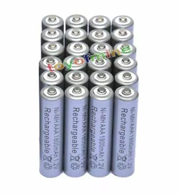 24x AAA 1800mAh 1.2V Ni-MH Rechargeable Battery 3A Grey Cell For MP3 RC Toys • $15.52