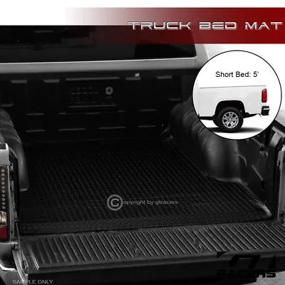 $85 • Buy For 2015-2022 Colorado/Canyon 5' Black Rubber Diamond Truck Bed Floor Mat Liner