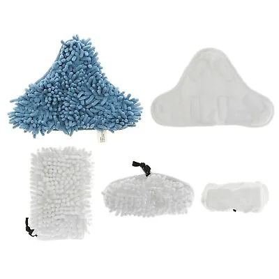 H2O X5 Steam Mop Pads Set Of 5 Microfibre Floor Washable Cloths For 5 In 1 Model • £7.99
