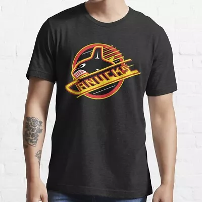 Retro Vancouver Canucks Fan Logo Vintage T-Shirt Size S-5XL • $9.99