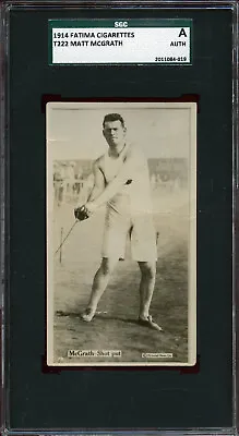 1914 T222 Fatima Cigarettes Athletes MCGRATH Shot Put Graded SGC Authentic • $200
