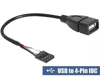 Adapter USB 2.0 A Female To IDC 4-Pin Female Motherboard Connector Adapter • $4.99