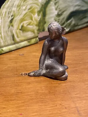 Beautiful Vintage Copper Naked Lady Girl Mermaid Hood Fender Ornament Figure Bb • £19.99