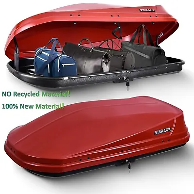 14ft³ Durable ABS Vehicle CarTop Storage Box Cargo Luggage Carrier 2-Lock Red • $269.99