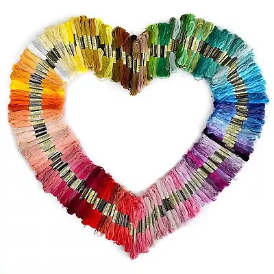 Lot 24-250 Multicolors Cross Stitch Cotton Embroidery Thread Floss Sewing Skeins • $6.49