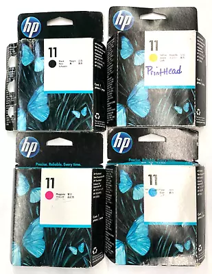 Hp 11 Printhead C4810A C4811A C4812A C4813A (1 Set Of 4 Colors) 2012-2014 NOS • $290.48