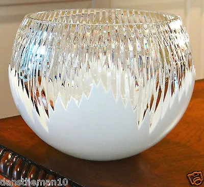 Faberge Glacon Antarctica 8 H  Bowl White Opal Cased Crystal • $425