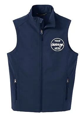 Ink Stitch Design Your Own Custom Logo Texts Stitching Men Soft Shell Vests • $39.99