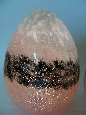 Debi Lilly Multi Swirl Glass LED Light Up Egg Large - 8  H  () • $28