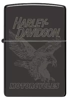 Genuine Zippo Windproof Lighter Harley Davidson Eagle H/p Black (96601) Gift Box • $99.95