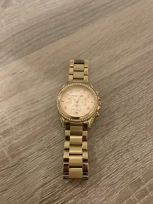 Michael Kors Ladies Blair Gold Chronograph Watch - MK5166 • £299.99