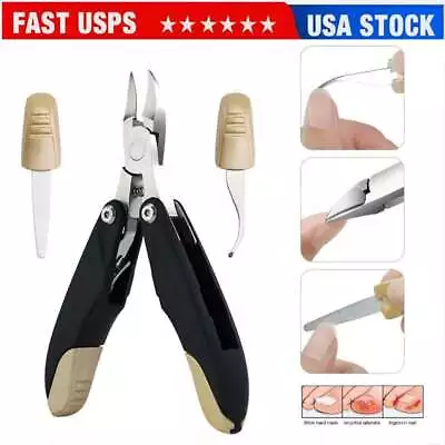 Folded Nippers Nail Manicure Pedicure Stainless Steel Cutters Cuticle Scissors • $13.69