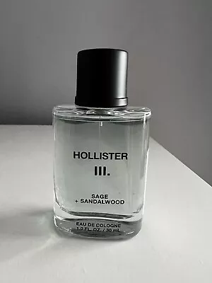 Men’s Hollister III / 3 Sage & Sandalwood Eau De Cologne 30ml Fragrance New • £14.50