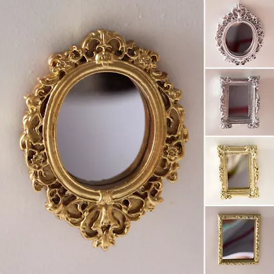 Mini Classical Mirror Furniture Model 1:12 Scale Dollhouse Miniatures Ornaments • $1.74