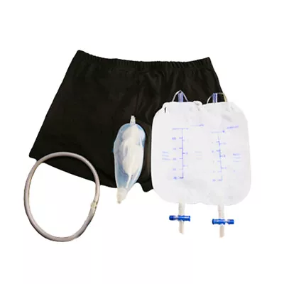 Male Urine Bag Underpants Male Urinal Portable Pee Bag Pee Catheter Holder • $22.01