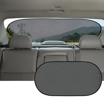 Car Back Rear Sun Shade Shield Mesh Cover Window Shade Visor UV Protection Black • $8.51