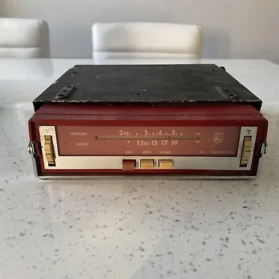 Vintage Rare Phillips All Transistor  Car Portable  Radio  Stereo 1960? UNTESTED • $67.74