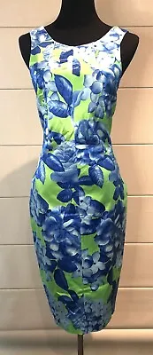 Veronika Maine Multicolour Floral Pencil Style Dress Size 14 • $58.95
