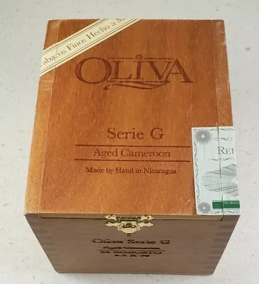 $15.78 • Buy Vintage OLIVA Serie G Empty Wooden Cigar Box W Hinged Lid From Nicaragua - NICE!