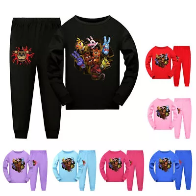 Kids Five Nights At Freddy's FNAF Pyjamas Cotton PJ Set Sleepwear Nightwear Xmas • £6.99