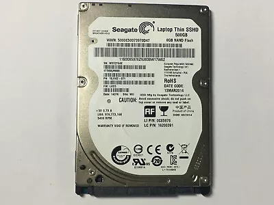 Seagate Laptop Thin SSHD 500GB 8GB NAND Flash 7mm 5400rpm Hybrid Hard Drive Sshd • $18.99