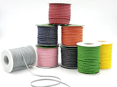 NEW! May Arts 3mm Diagonal Striped Ribbon - Price Per Metre Or On A 91.4m Roll • £0.99