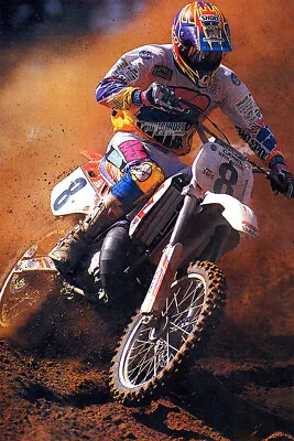 Damon Bradshaw Motorcycle Cross Country Racer Wall Art Home Decor - POSTER 20x30 • $23.99