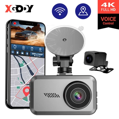$91.99 • Buy XGODY Mirror Dash Cam 4K WIFI GPS 3.'' Car Recorder Night Vision Camera G-Sensor