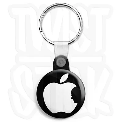  Apple Mac - Steve Jobs RIP Logo - 25mm Keyring Button Badge Zip Pull Option • £2.49