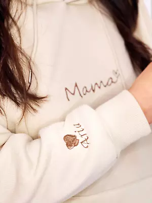 Embroidered Mama Hoodie - Personalized Mother's Day Gift - Custom Motherhood • £25.99