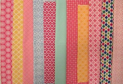 Tile Fabrics Floral Flower Metro Remix Retro Modern Mod Vintage Ginger Snap OOP • $7.50