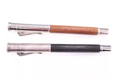 2x GRAF VON FABER CASTELL Classic Pernambuco & Ebony Fountain Pens M Nib - L35 • £11.50