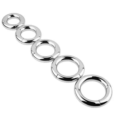 Magnetic Stainless Steel Ball Stretcher Weight Male Enhancement Chastity Ring UK • £7.49