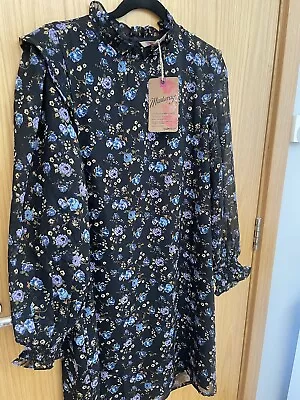 Mantaray Floral Long Sleeve Dress Size 16  • £14
