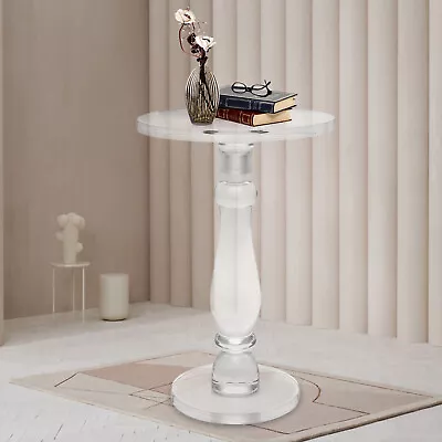 Clear Acrylic Coffee Table Round End Table Side Table Decor Table For Home • $134