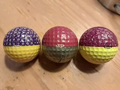 Vintage Ping Golf Balls RARE PURPLE Combo Set Used Problems • $49.84