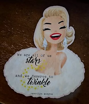 Marilyn Monroe Inspired Die Cut Sticker Decal With Quote Weather & Waterproof • $4.96